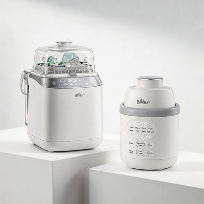 Bear Bottle Washer Pro and Bear NutriEase Stainless Steel Baby Food Maker Bundle