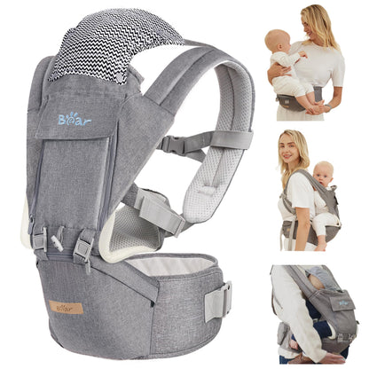 Bear 6-in-1 Ergonomic Baby Carrier with Hip Seat