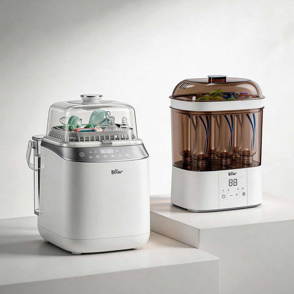 Bottle Washer Pro and Bear 2-Tier Steam Bottle Sterilizer & Dryer