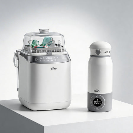 Bottle Washer Pro and Bear Portable Bottle Warmer for Travel Bundle