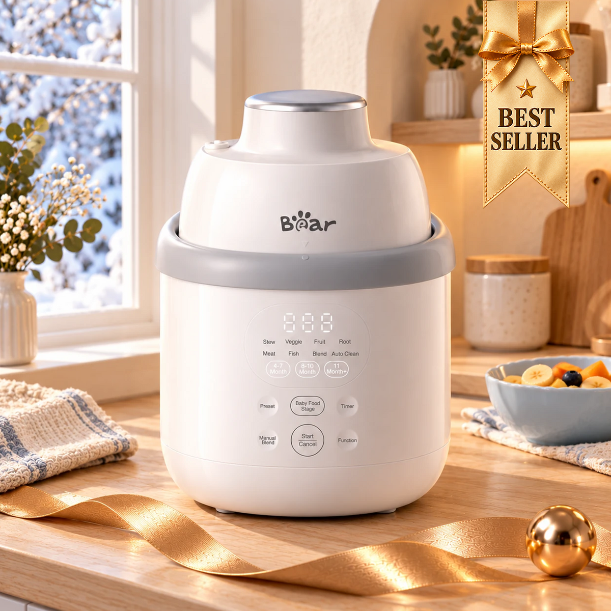 Bear NutriEase Stainless Steel All Stage Baby Food Maker