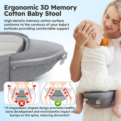 Bear 6-in-1 Ergonomic Baby Carrier with Hip Seat