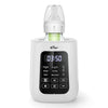 Bear Baby Bottle Warmer with a smart digital touch screen warming a glass bottle for precise temperature control.