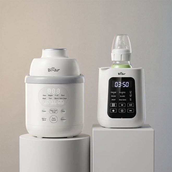 Bear NutriEase Stainless Steel and Bear Baby Bottle Warmer Bundle