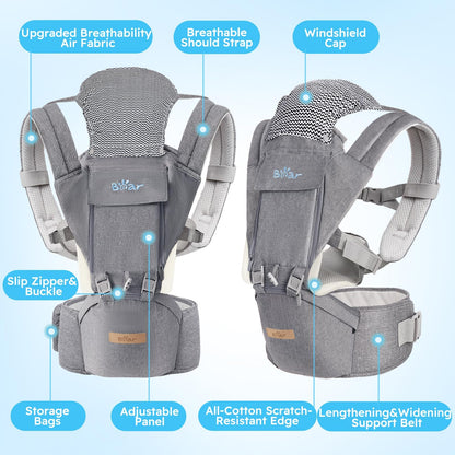 Bear 6-in-1 Ergonomic Baby Carrier with Hip Seat